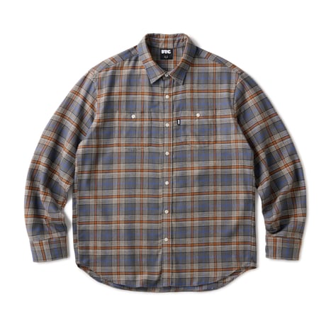 FTC PLAID NEL SHIRT GREY