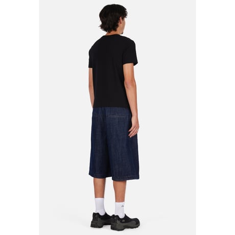 DIME PLEATED BAGGY DENIM SHORTS INDIGO