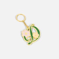 DIME OVERSIZED FLORAL KEYCHAIN GOLD