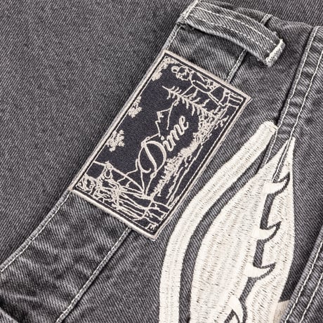DIME BAGGY WINK DENIM PANTS FADED BLACK