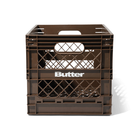 BUTTER GOODS COLLAPSABLE RECORD CRATE BROWN