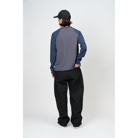 DIASPORA SKATEBOARDS DRY WAFFLE LS TOP NAVY
