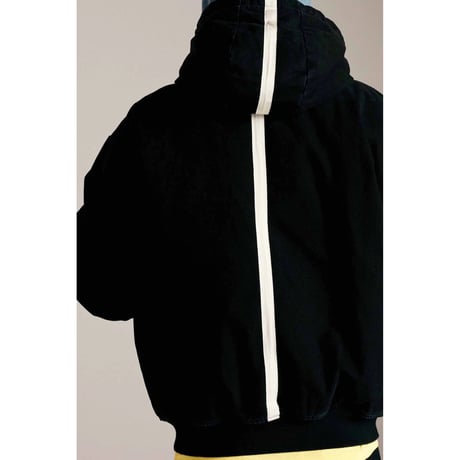 POP TRADING COMPANY HOODED FLIGHT JACKET BLACK