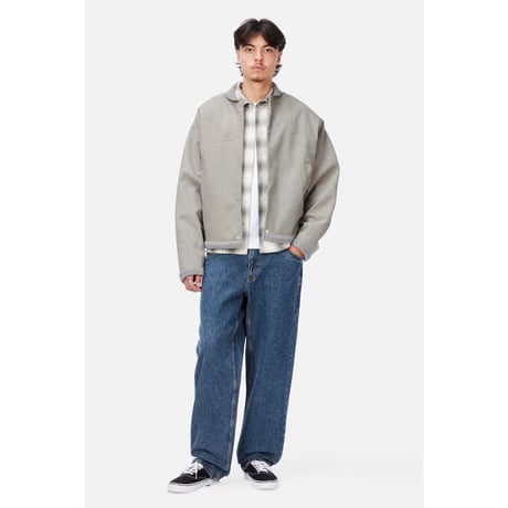 DIME FAUX SUEDE VARSITY JACKET GRAY
