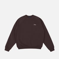 DIME CLASSIC SMALL LOGO CREWNECK DARK BROWN