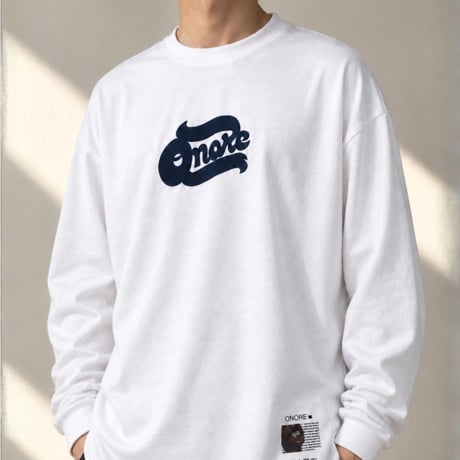 ONORE■ / GOOD HIGH LOGO - L/S Tee / WHITE
