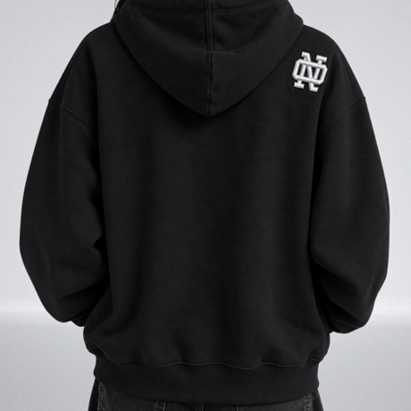 ONORE■ / "ONR" Zip Up Sweat Hoodie / BLACK
