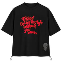 ONORE■ / "WITHOUT YOU" Drawcord Tee / BLACK