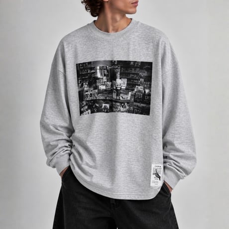 ONORE■ × FUMI / RECORD SHOP - L/S tee / ASH