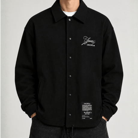 ONORE■ × FUMI / DOMINO - Sweat Coach Jacket / BLACK