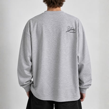 ONORE■ × FUMI / RECORD SHOP - L/S tee / ASH