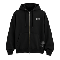 ONORE■ / "ONR" Zip Up Sweat Hoodie / BLACK