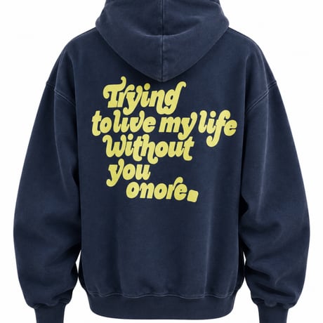 ONORE■ / "WITHOUT YOU" Sweat Hoodie / Vintage Navy