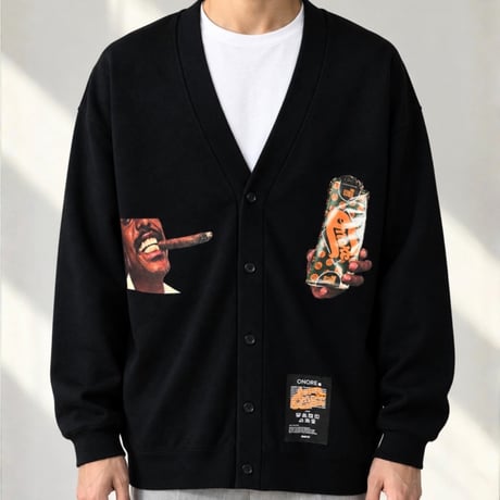 ONORE■ / GOOD HIGH - Cotton Cardigan / BLACK
