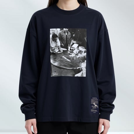ONORE■ × FUMI / DOMINO - L/S tee / NAVY