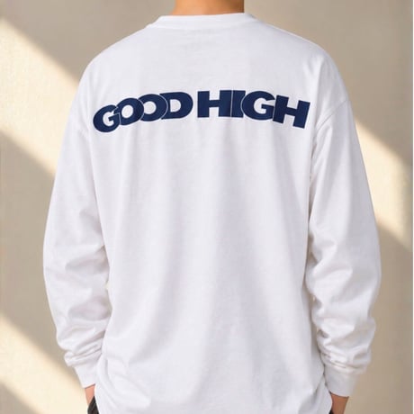 ONORE■ / GOOD HIGH LOGO - L/S Tee / WHITE
