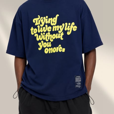 ONORE■ / "WITHOUT YOU" Drawcord Tee / NAVY