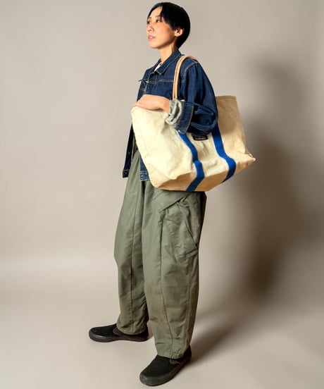 【予約販売】アンクルリーフカーゴパンツ■ヨコムラバックサテン◾️カーキ