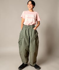 【予約販売】アンクルリーフカーゴパンツ■ヨコムラバックサテン◾️カーキ