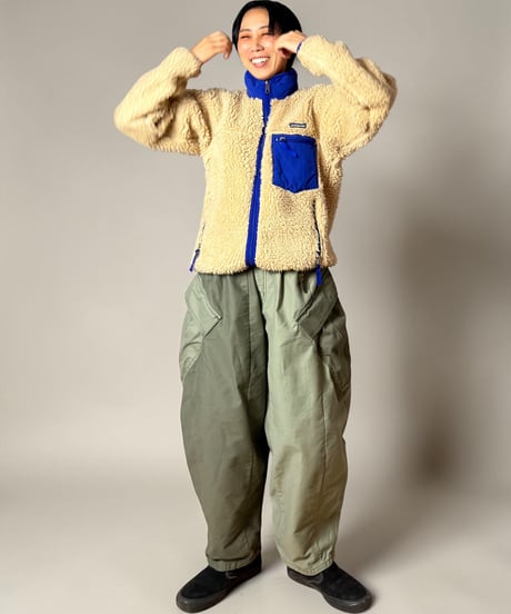 【数量限定・予約販売】アンクルリーフカーゴパンツ■ヨコムラバックサテン◾️バイカラー◾️カーキ×カーキ
