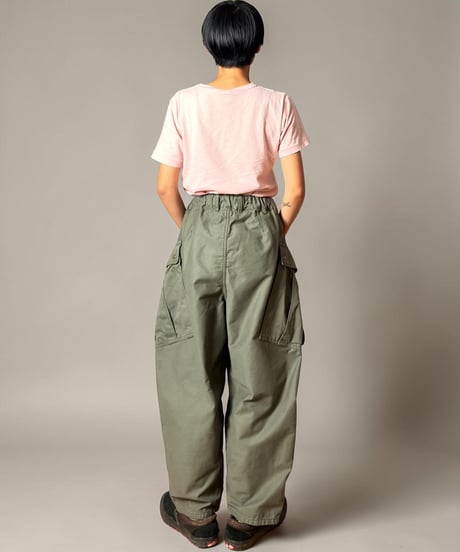 【予約販売】アンクルリーフカーゴパンツ■ヨコムラバックサテン◾️カーキ