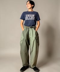 【数量限定・予約販売】アンクルリーフカーゴパンツ■ヨコムラバックサテン◾️バイカラー◾️カーキ×カーキ