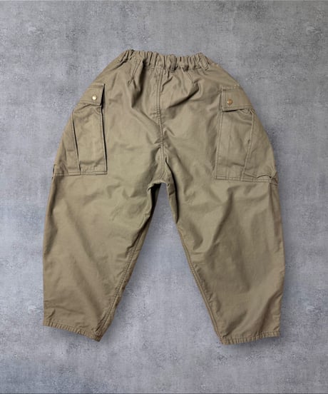 【予約販売】アンクルリーフカーゴパンツ■ヨコムラバックサテン◾️カーキ