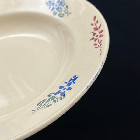 K&G Lunéville リュネヴィル 植物柄 スーププレート【A】｜フランスアンティーク