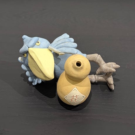 都丸和也　ハシビロコウ花器