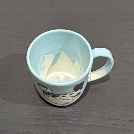 ぶんのまお　雷鳥と雪山マグカップ