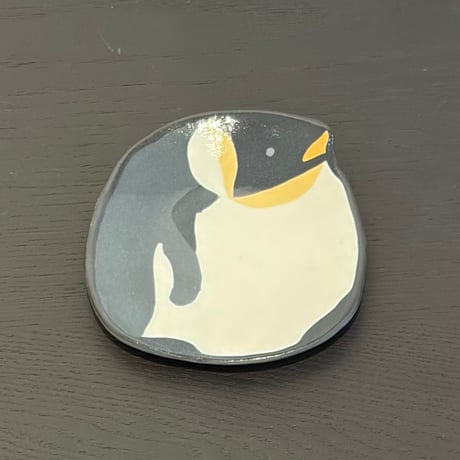 ぶんのまお　コウテイペンギン小皿　右向き