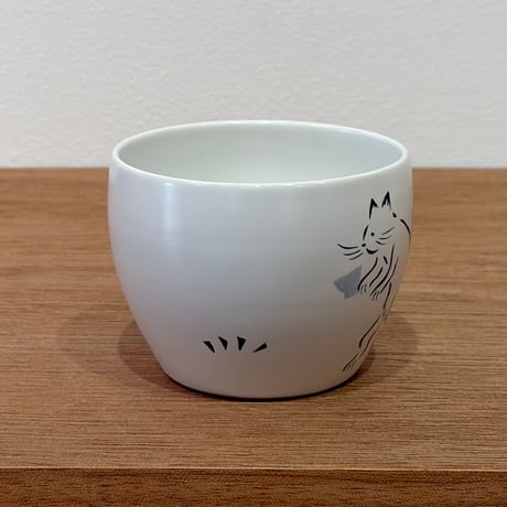 香田昌恵　鳥獣戯画カップ　ねこ