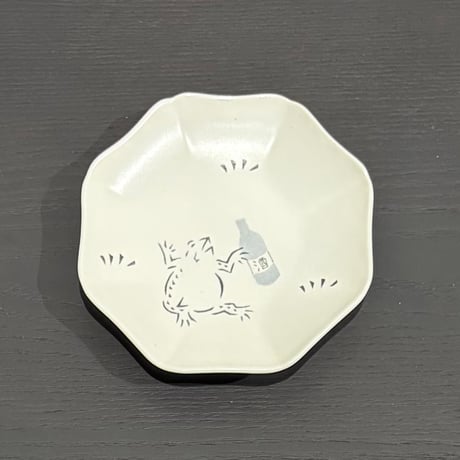 香田昌恵　鳥獣戯画小皿　蛙