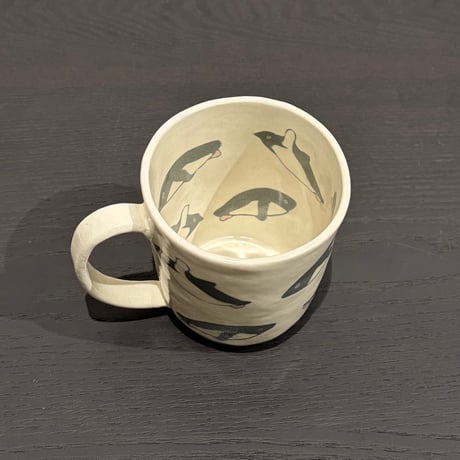 ぶんのまお　泳ぐアデリーペンギンマグ