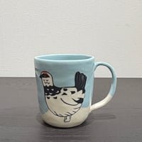 ぶんのまお　雷鳥と雪山マグカップ