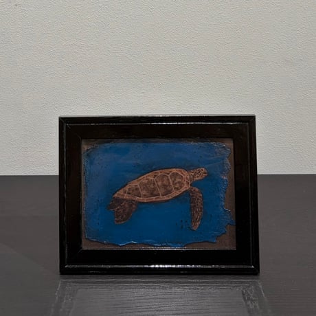 川端宏房　赤海蒔絵高野紙額