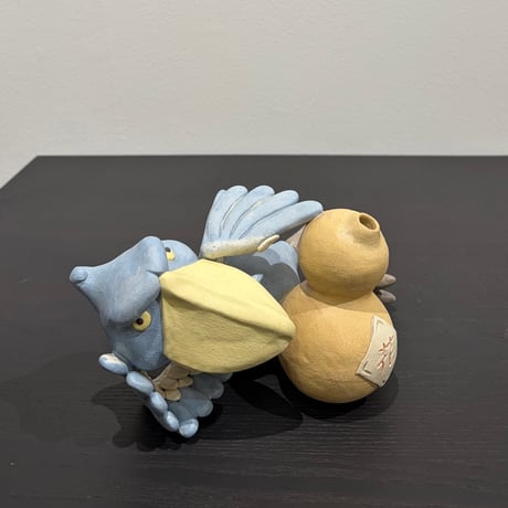 都丸和也　ハシビロコウ花器