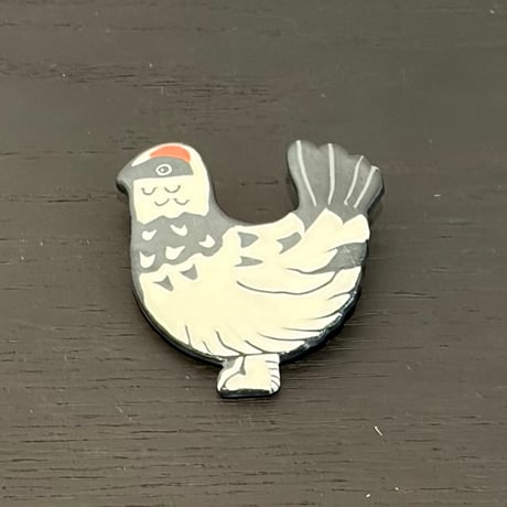 ぶんのまお　雷鳥ブローチ　左向き