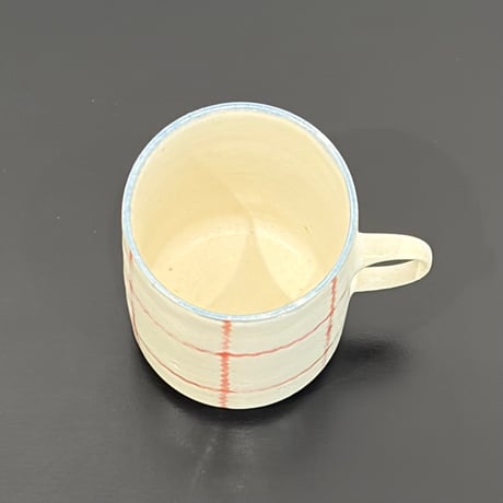 小渕祥子　マグカップ　チェック柄