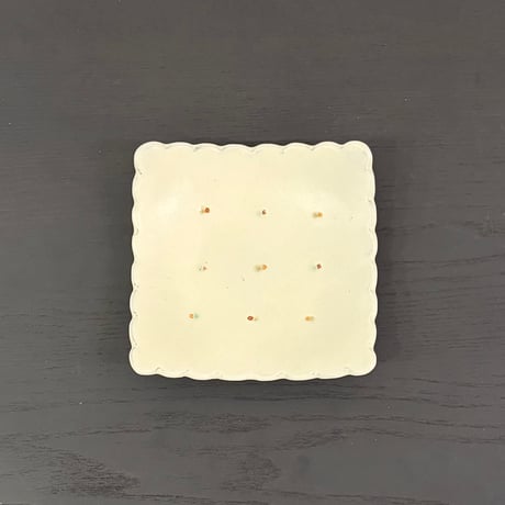 市野麻由子　角皿(ビスケット大) １枚