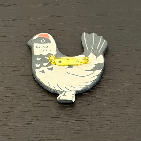ぶんのまお　雷鳥ブローチ　右向き