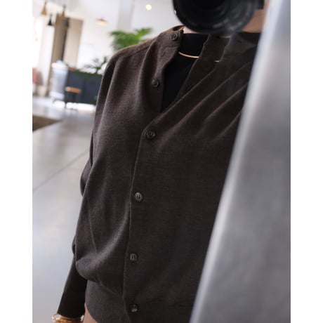 BATONER  BABY WOOL CREW NECK CARDIGAN
