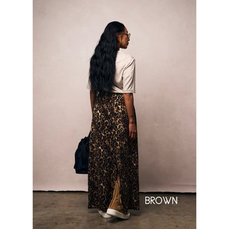 M53. BELTED LEOPARD SKIRT