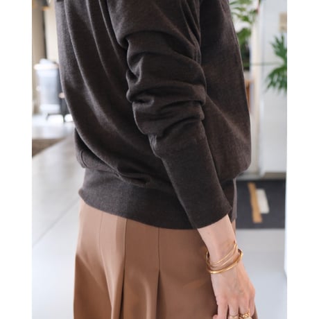 BATONER  BABY WOOL CREW NECK CARDIGAN