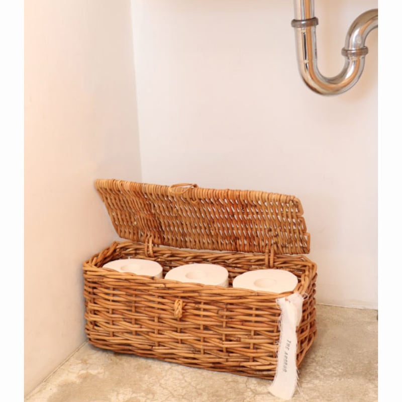 RATTAN SLIM BASKET / ヨーロッパの蚤の市でみつけたようなナチュラル
