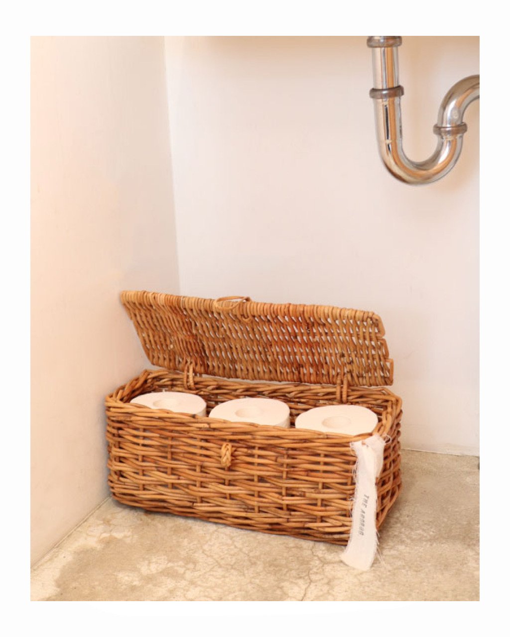 RATTAN SLIM BASKET / ヨーロッパの蚤の市でみつけたようなナチュラル