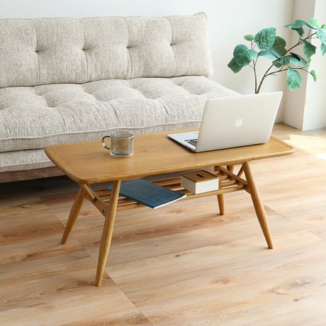 LIVING TABLE / 木の表情と抜け感のあるディテールが心地よいリビングテーブル