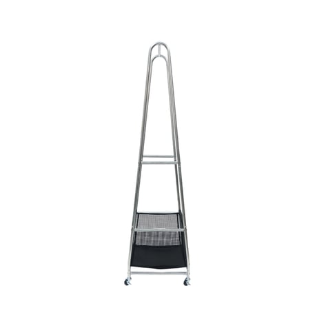 GARMENT RACK / スタイリッシュで無機質なデザインでハンガーラックとバッグや小物などを収納できるメッシュラックが一つになった使い勝手のよいラック