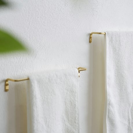 BRASS towel"bar / S , Lサイズ  / シンプルで細身のデザインが美しい真鍮タオルレール