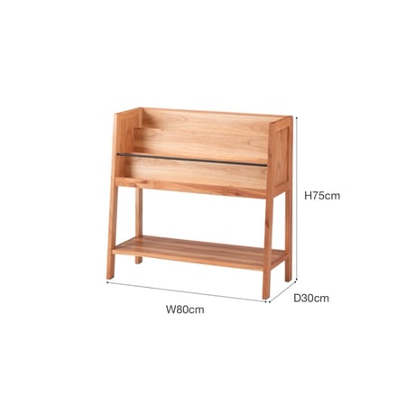 WOOD BOOK SHELF / ぬくもりのある天然木の質感とシャープなブラックスチールの組み合わせのマガジンラック